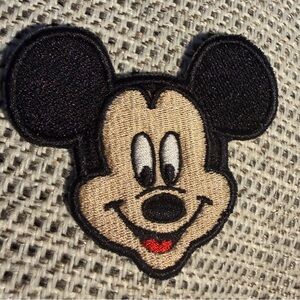 Disney Mickey Mouse Embroidered Patch - Black, Beige, Red